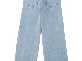 Брюки текстильные джинсовые для девочек