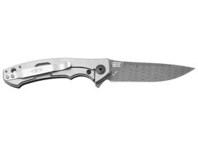 Складной нож Zero Tolerance 0450MMC, сталь Vegas Forge Damascus, рукоять титан/карбон, черно-синий