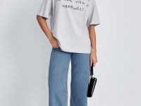 Футболка с принтом из хлопка