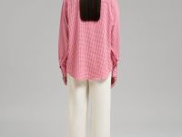 Рубашка прямого кроя в клетку