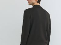 Базовый джемпер с воротником-стойкой, Коричневый