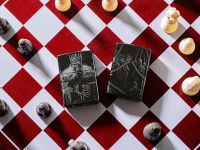 Зажигалка ZIPPO Skull King с покрытием High Polish Black, латунь/сталь, черная, глянцевая, 38x13x57 мм