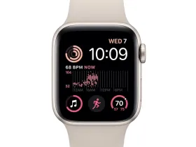 Смарт-часы Apple Watch SE (2024) 40mm Starlight Aluminium Case with Starlight Sport Band (S/M)