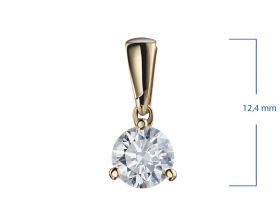 Подвеска из желтого золота с бриллиантом э0301пд06200854