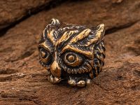 Бусина для темляка Филин, бронза