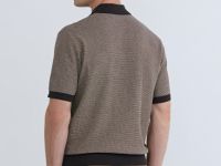 Поло из текстурной ткани, Желтый