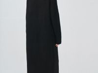 Платье-свитер с содержанием шерсти, Черный