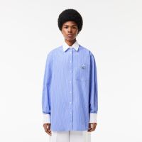 Женская рубашка Lacoste стандартного кроя с контрастным воротником