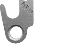 Держатель заднего переключателя "петух" Meta №36 фрезерованный (серебристый)