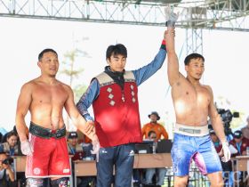 Завершились соревнования по мас-рестлингу и якутской вертушке на Играх Манчаары