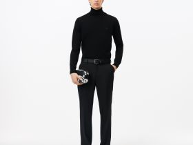 Мужская водолазка Lacoste из мериносовой шерсти