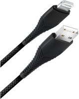 Кабель BoraSCO USB / Apple Lightning 1 м Чёрный