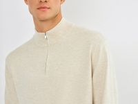 Джемпер из пряжи с шерстью, Бежевый