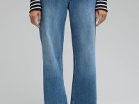 Широкие джинсы с высокой посадкой