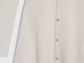 Вязаное платье мини, Бежевый