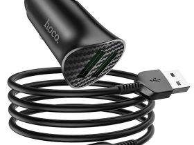 Автомобильное зарядное устройство Hoco Z39 Farsighted 2хUSB/кабель USB- Micro-USB 18W (черный)