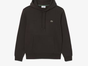 Мужское худи Lacoste классического кроя с флисом