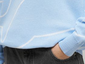 Легкий удлиненный джемпер с хлопком