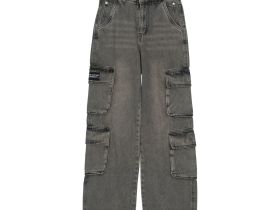 Брюки текстильные джинсовые для девочек