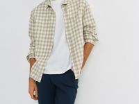 Брюки «5 карманов» Slim из твила, Синий