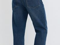 Утеплённые прямые джинсы, Синий