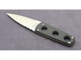 Нож с фиксированным клинком Cold Steel Secret Edge, сталь AUS-8A, рукоять G10, черный