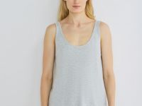 Вязаная майка с кашемиром, Серый