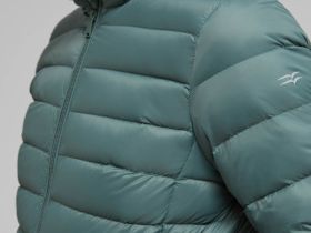 Стеганый пуховик с натуральным пухом