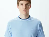 Мужская хлопковая футболка Lacoste с принтом