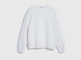 Вязаный джемпер из хлопка, Белый