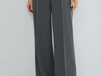 Прямые брюки со стрелками, Серый