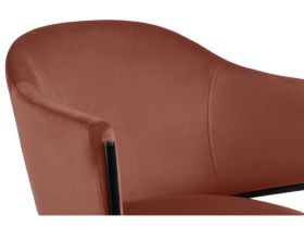 Стул Элиза-1 Велюр Терракотовый/черный