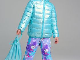 Куртка текстильная с полиуретановым покрытием для девочек