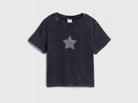 Футболка с аппликацией для девочек, Серый