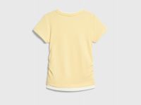 Футболка со сборками для девочек, Желтый