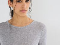 Приталенный лонгслив, Серый