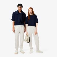 Спортивные хлопковые брюки Lacoste унисекс свободного кроя