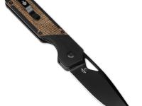 Складной нож Kizer Militaw black сталь Nitro-V, рукоять Black G10/Brown Micarta