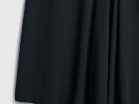 Асимметричная юбка миди, Черный