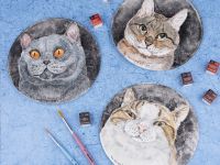 Склейка для акварели Малевичъ "Monet" Fin, круглая диаметр 20 см 10 л 300 г, 100% хлопок