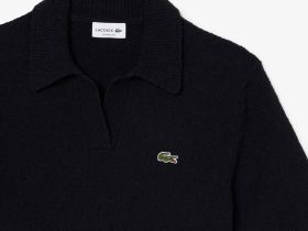 Мужское вязанное поло Lacoste классического кроя