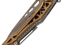 Складной нож Nimo Knives Divinity Tree, сталь M390, рукоять титан, серый/золотой