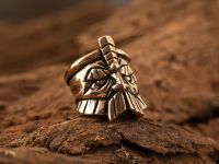 Бусина для темляка Воин, бронза