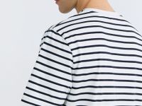 Футболка из хлопка в полоску, Синий