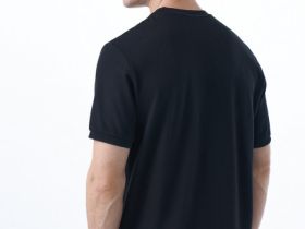 Футболка из фактурной ткани, Черный