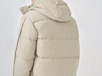 Утеплённая куртка с капюшоном и накладными карманами, Серый