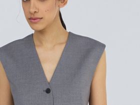 Удлинённый жилет, Серый