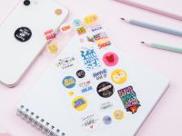 Наклейки гелевые MESHU "Wise advice", 10*22см, 27 наклеек