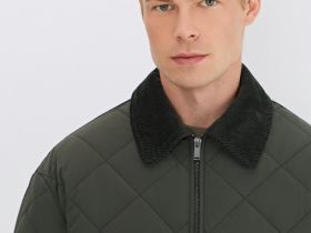 Лёгкая утеплённая куртка, Зеленый