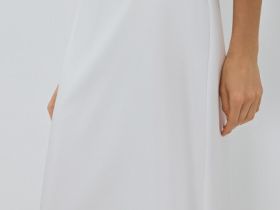 Сатиновая юбка макси, Белый